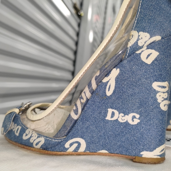 💖✨WEDGE-👀DOLCE AND GABBANA✨👀🤩😍❤️SEXY SHOES!-Denim monogram 👀 - Picture 6 of 16